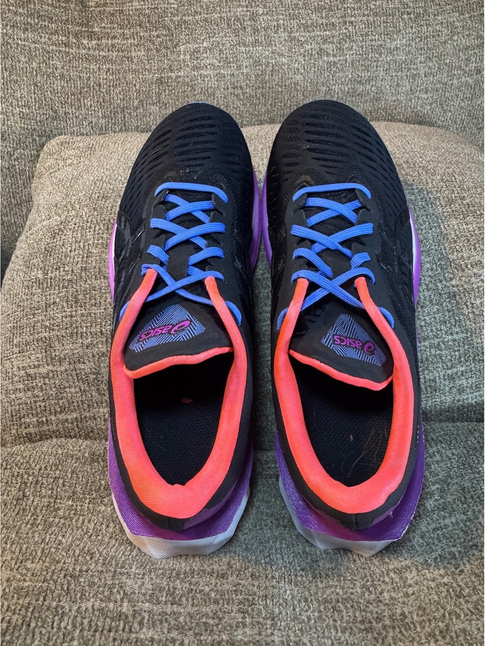 ASICS Novablast 1 Running Shoes Black Purple Orange Women's 7.5 - Picture 6 of 12